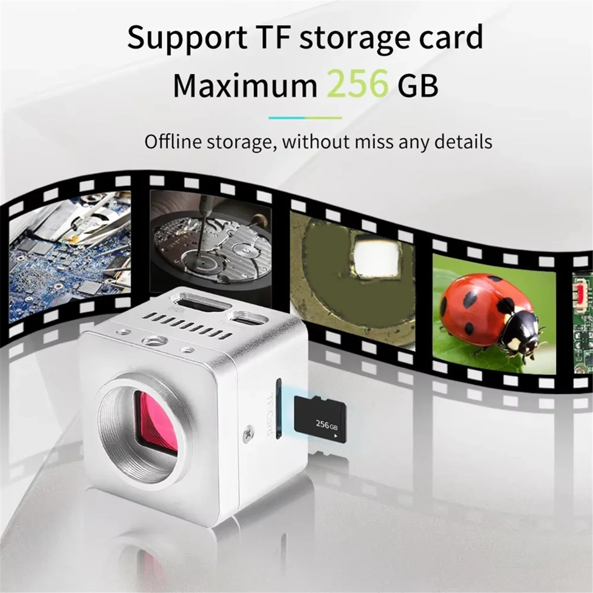 

New Tech -6210S 4K UHD USB Digital Microscope Eyepiece Camera Electronic Eyepiece Camera with Remote Control US Plug