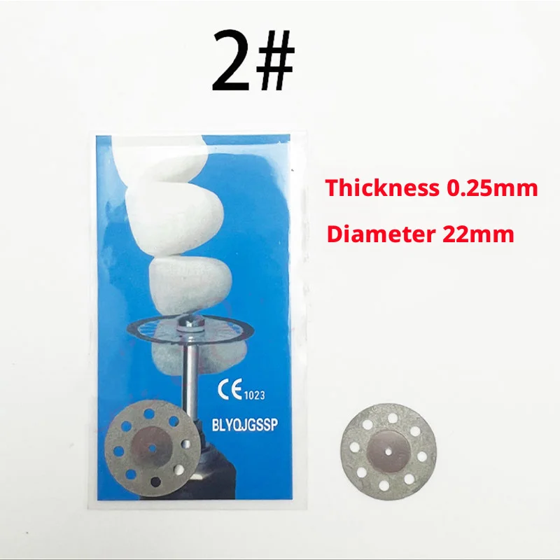 20pcs/5Pcs Dental Thin Ultrathin Double Sided Sand Diamond Cutting Disc with Mandrel for Separating Polish Ceramic Teeth White