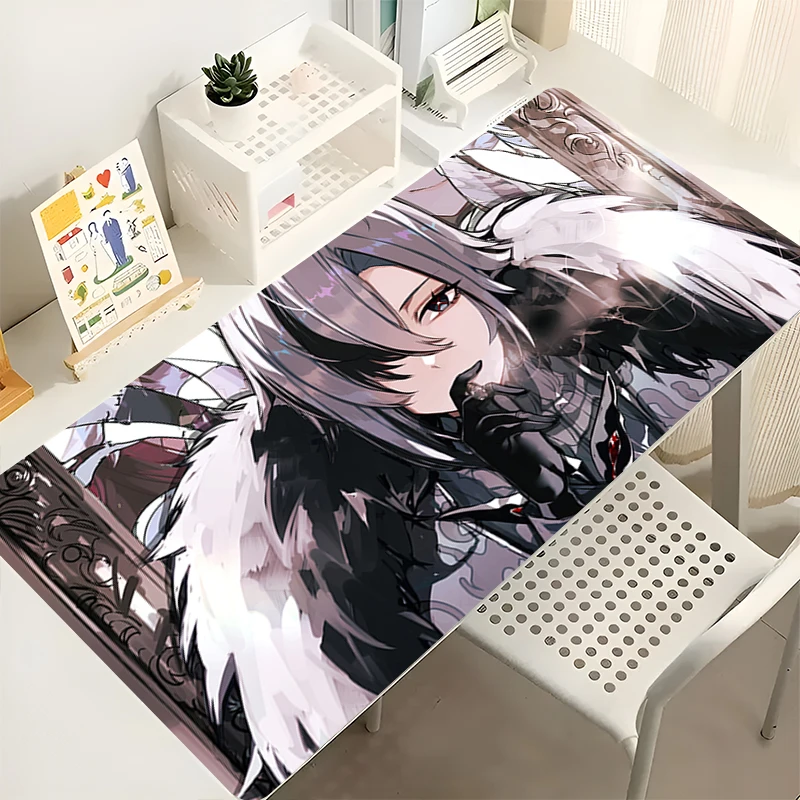 

Mousepad G-genshin Impact Arlecchino PC Accessories Gaming Mouse Pad HD Non-slip Keyboard Pad Rubber Desk Mat Large Extended Pad