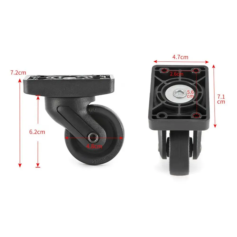 

Black Luggage Universal Wheel Plastic Caster Trolley Suitcase Universal Wheel Repair Wear-resistant Trolley Bag Universal Wheel