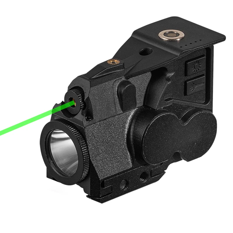 1000 Lumen Pistol Laser Flashlight Combo Tactical Weapon Gun Light With Strobe Laser Sight Magnetic Rechargable for Taurus Glock