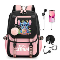 Lilo Stitch Anime Cosplay Unisex Students School Bag Backpack Cartoon Bookbag Laptop Travel Rucksack Outdoor Bags