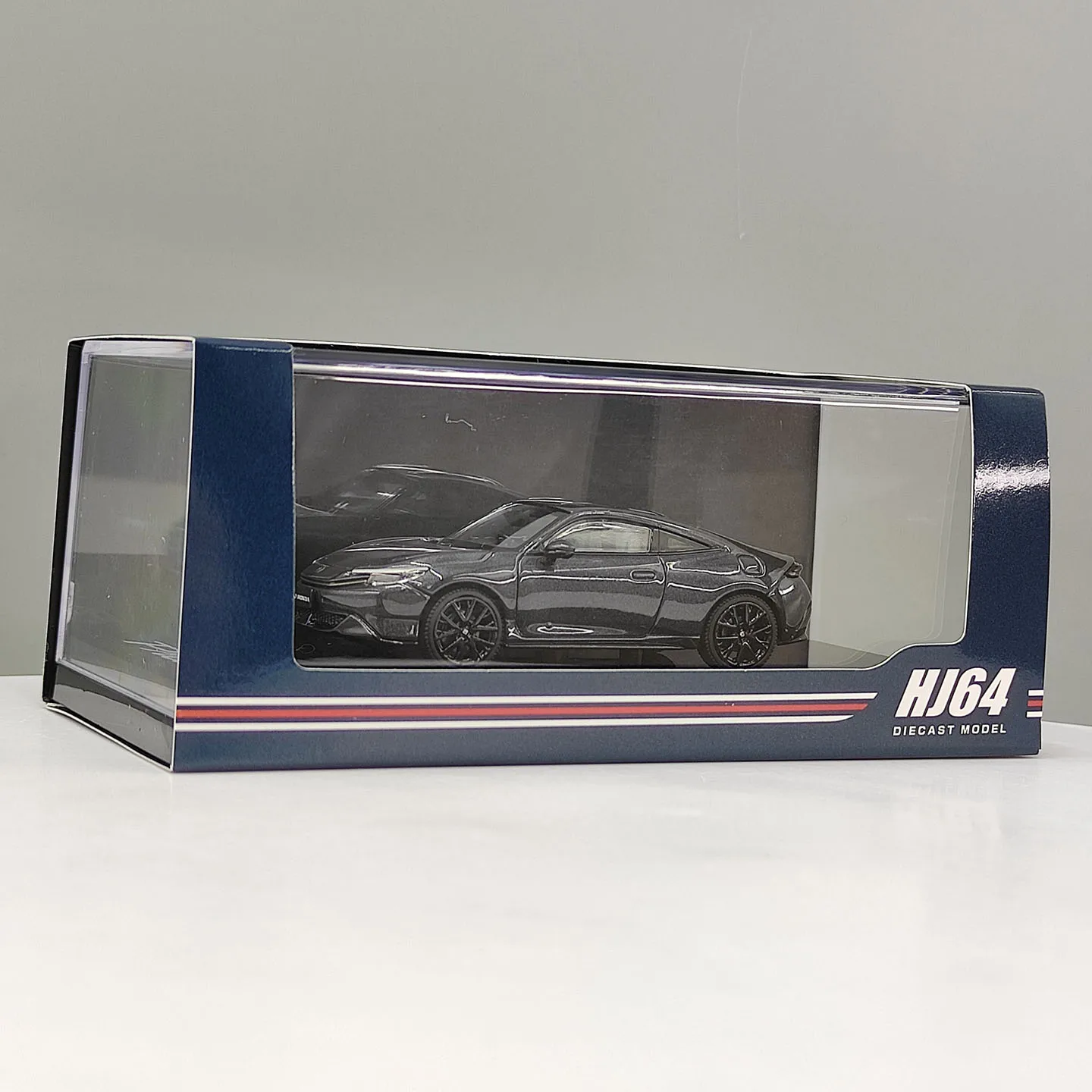 Diecast HJ 1:64 Scale Honda Prelude 2025 Black, White and Gray Alloy Car Model