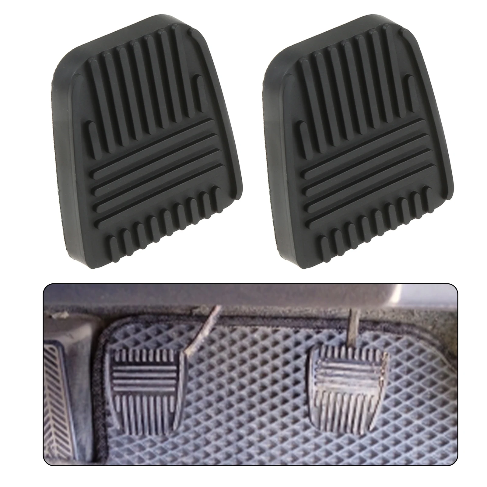 2Pcs/set Car Brake Clutch Pedal Pad Rubber Cover For Toyota 4Runner Camry Celica Land Cruiser Paseo RAV4 31321-14020 31321-14010