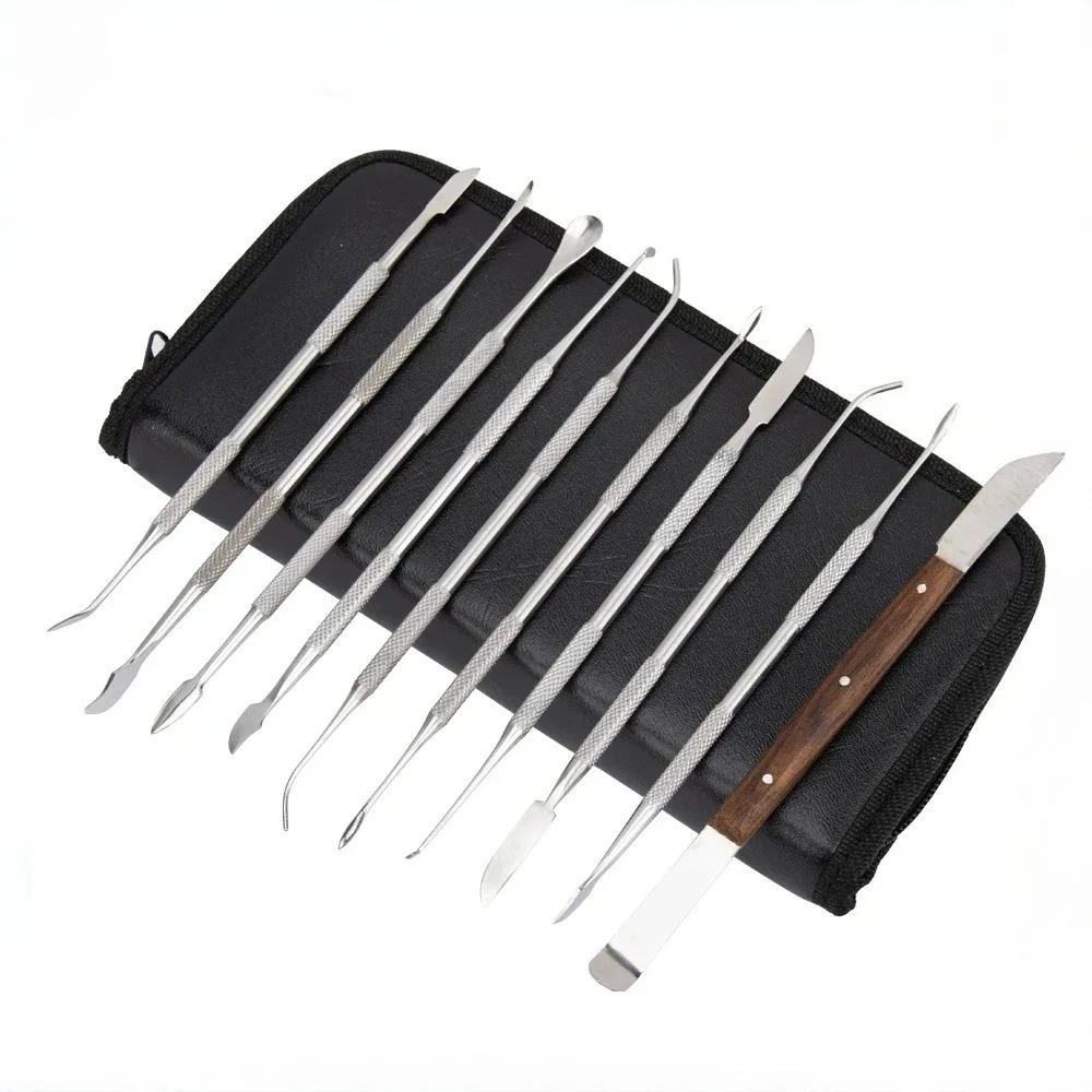 

2x10Pcs/Set Dental Spatula Set Plaster Knife Teeth Wax Carving Tool Stainless Steel Dentistry Instrument Dentist Tools Kit