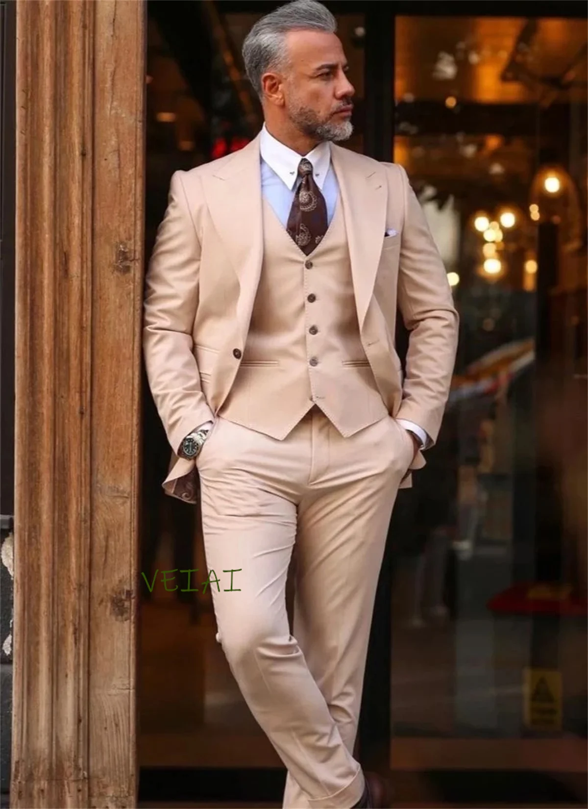 

Custom Classic Design Men's suit Groomsmen Wedding Tuxedos Slim Fit Groom Dress Costume Homme Formal Best Men Blazer Jacket+Vest