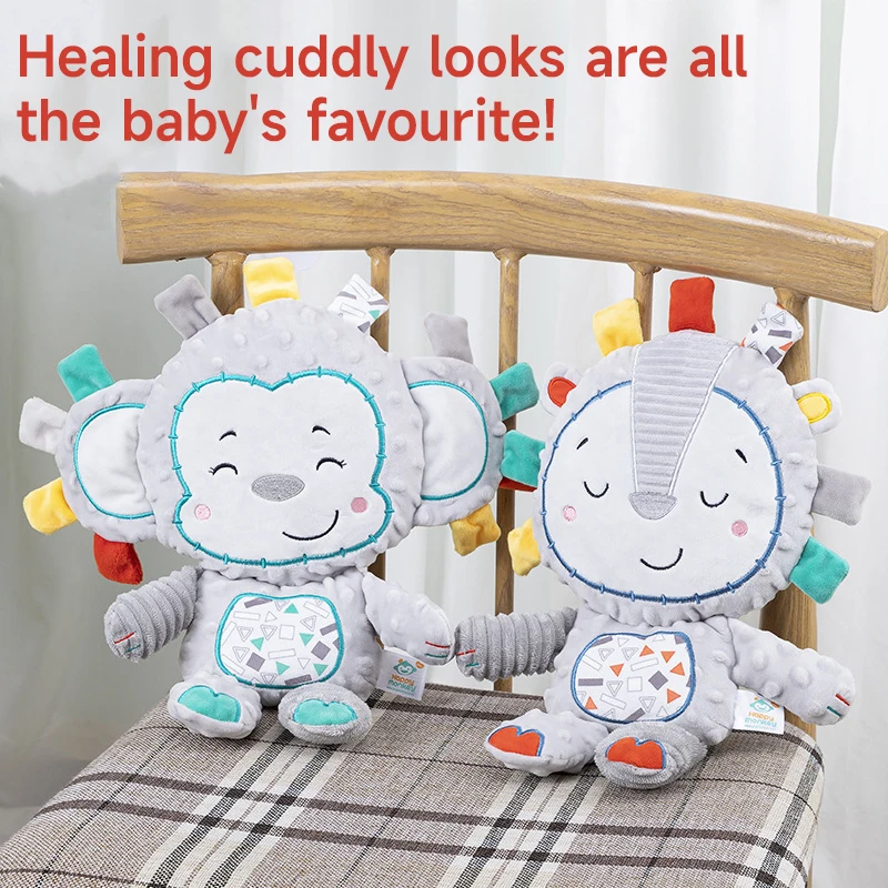 Muñecas Muppet para niños, juguetes de animales de dibujos animados Lovey, muñecos de compañía para dormir para bebés, juguetes para decoración de cama para habitación de niños, rompecabezas, juguetes para bebés