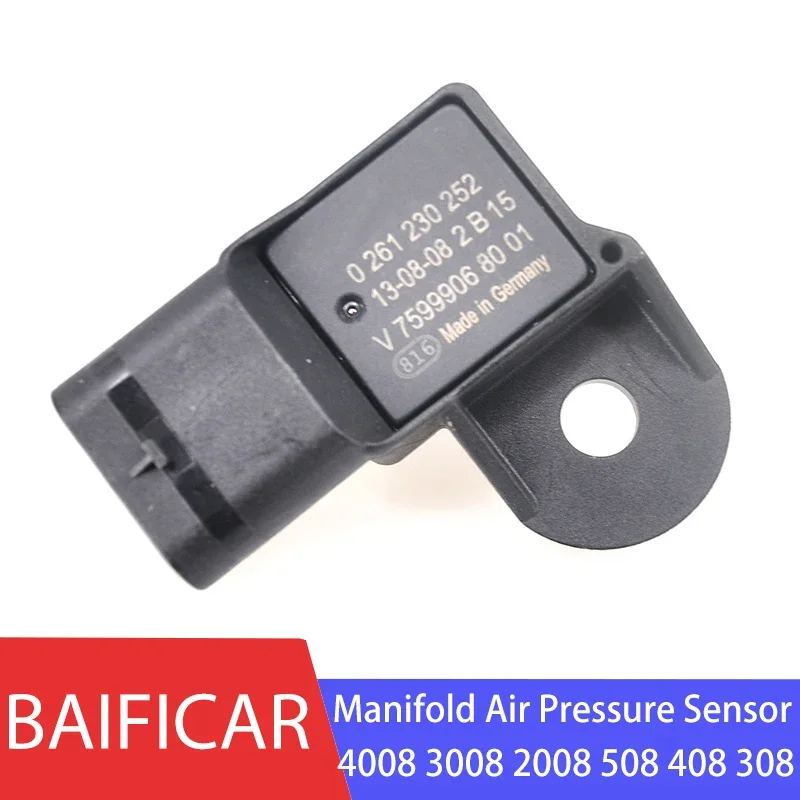 Baificar Brand New Genuine Air Pressure Sensor MAP Sensor 1922V7 0261230252 For Puegoet 4008 3008 2008 508 408 308 1.6T