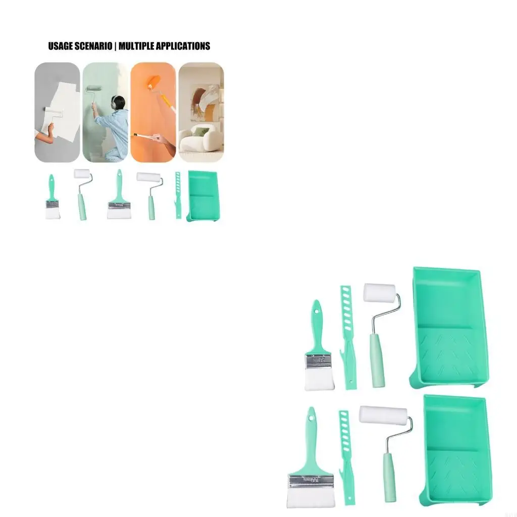 

10Pcs Sponge Paint Rollers With Ergonomic Handles Home Painting Supplies Suitable For Beginners And Experienced Painters M4YD