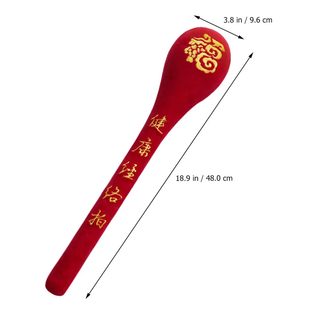 Tradition Chinese Fu Letter Hammer Pat Handheld Hammer Pat Cotton Massage Stick Acupoint Massager Therapy Meridian Pat