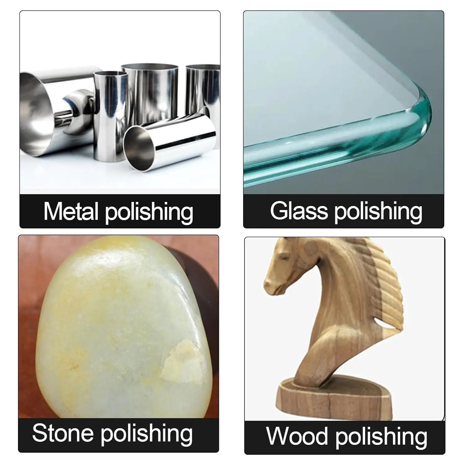 2 Inch Wool Felt Polishing Pads 12 Pcs with Sanding Pad Adapter for Polishing Glass Plastic Metal Marble Scrubber Bathtub