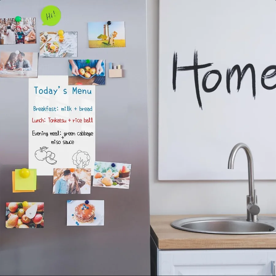 Tableau blanc magnétique effaçable à sec en papier 12 "x 18", tableau blanc pour réfrigérateur sur le mur pour organisateur et liste d'achat de réfrigérateur de cuisine