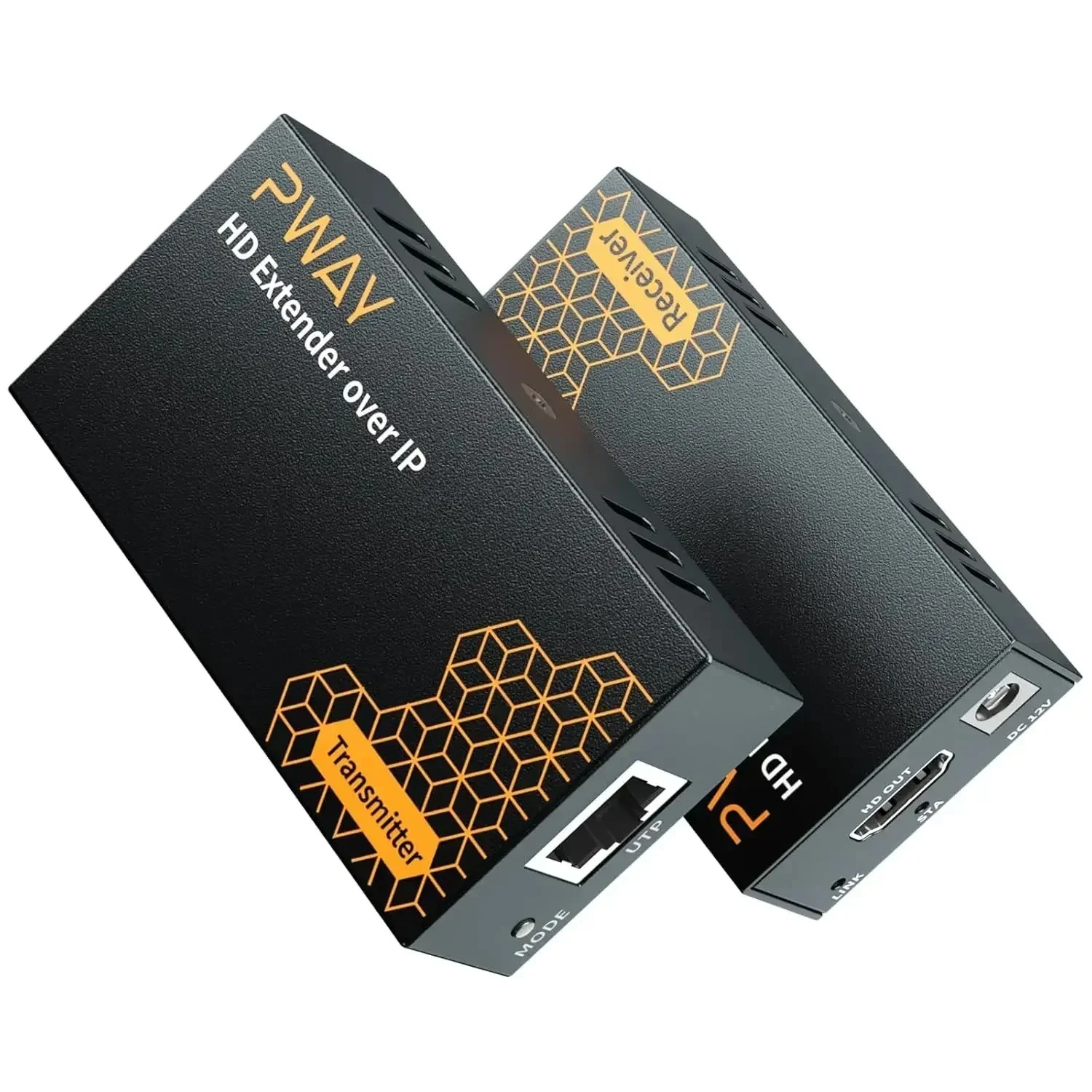 

400ft HDMI Extender for TV Use Ethernet Cat5e/6 HDMI Over IP Kit. One To Many Via Switch No Delay 1080p High-definition.