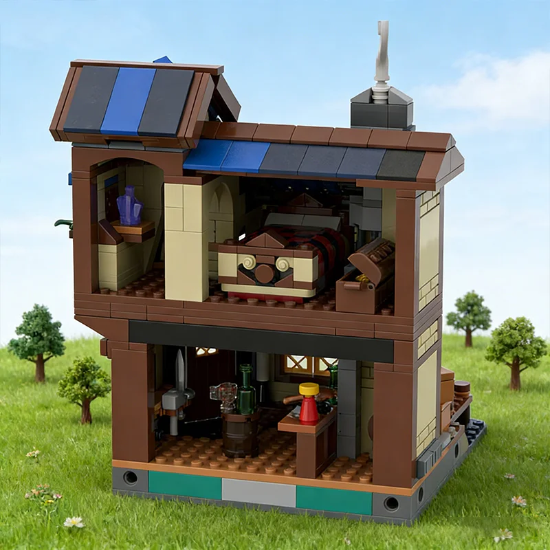 618 PCS City Street Upgraded Pub For21348 Dragon Tale MOC Customize Modular Building Block Model Popular DIY Assembly Toy Gift