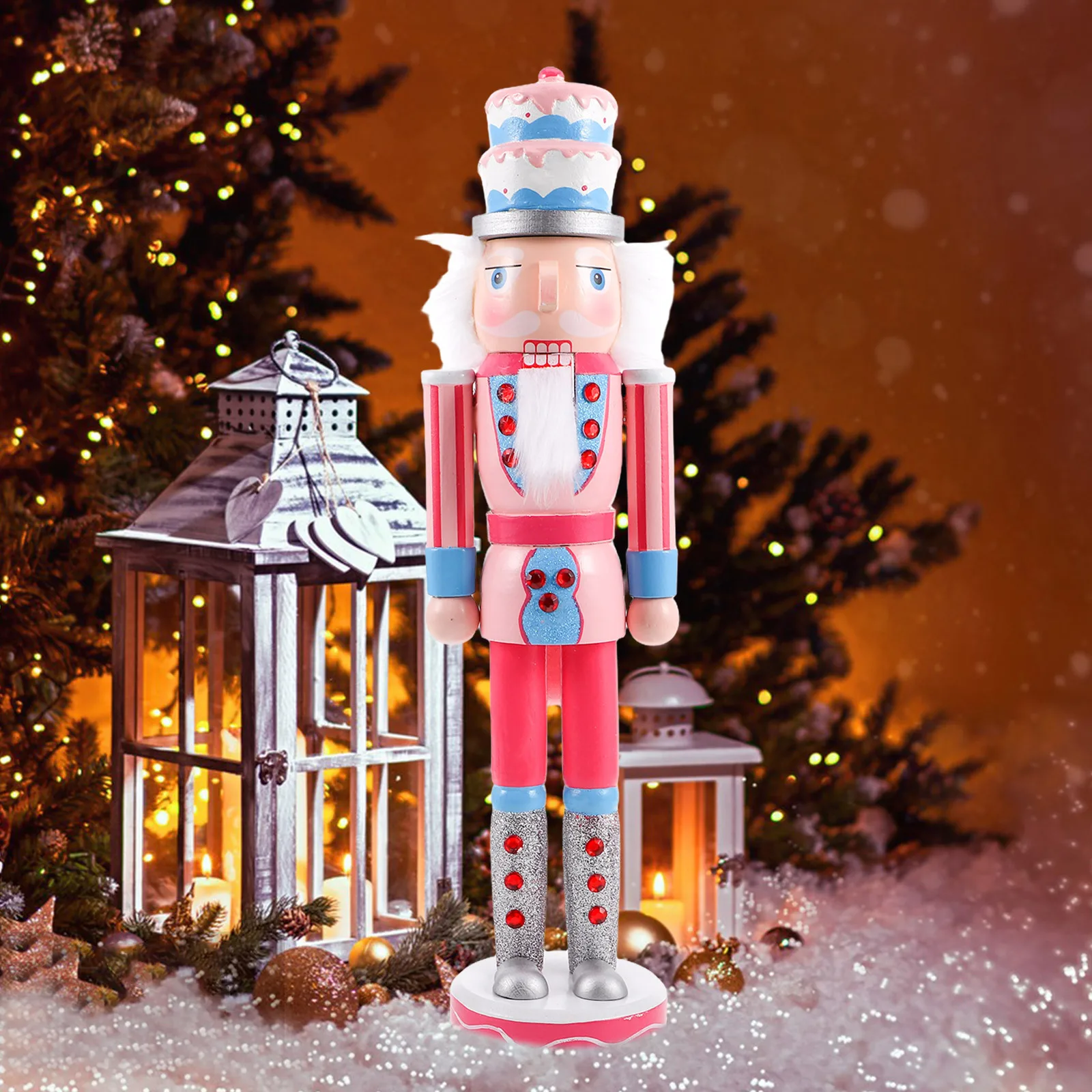 

Christmas Nutcracker Wooden Soldier Ornament Xmas Nutcrackers Figures Xmas Desktop Nutcrackers Decoration