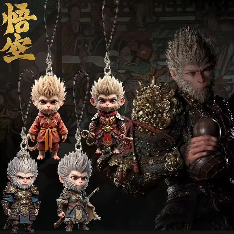 New Black Myth: Wukong Action Figure The Destined One Key Chain Wukong Key Ring 2024 New Hot Children Toys Decoration Birthday