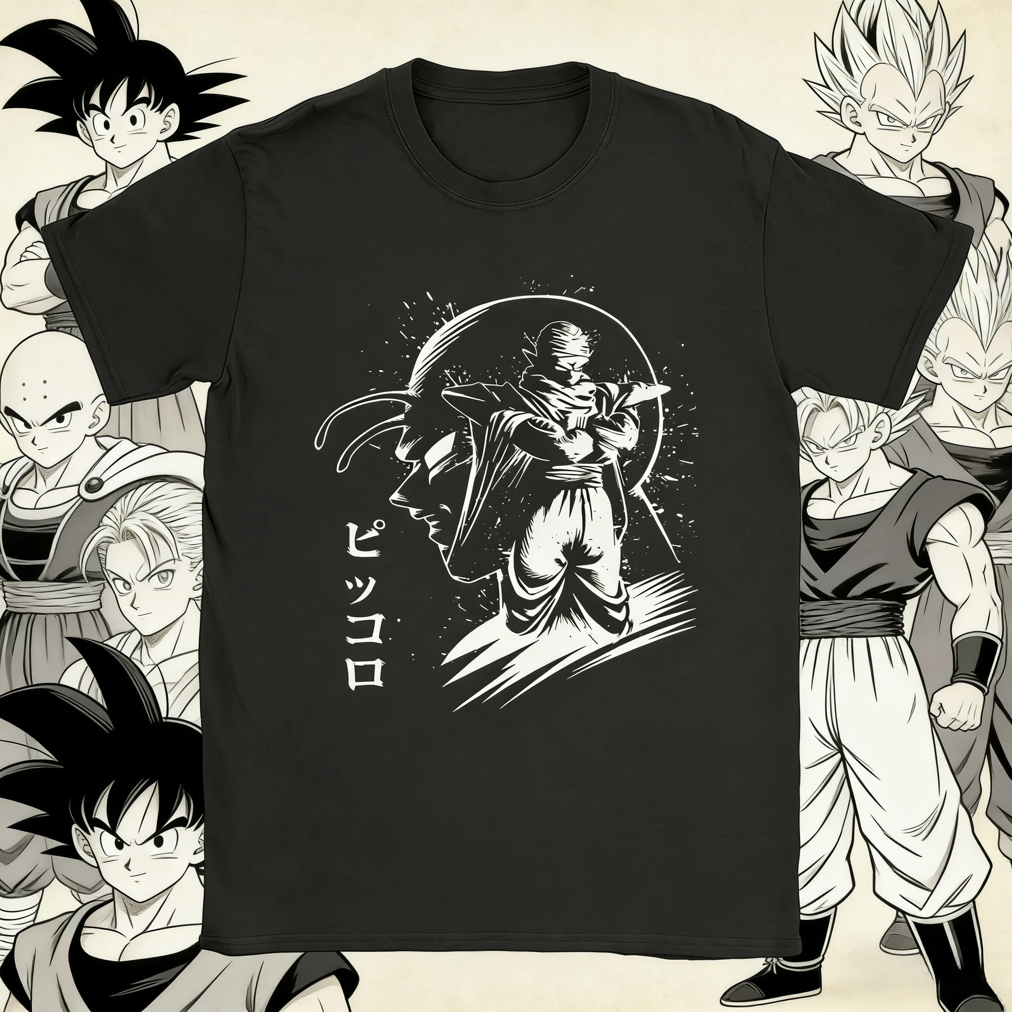 2026 Neues Sommer-T-Shirt zum 40. Jubiläum von Dragon Ball mit Piccolo-Motiv, 100 % Baumwolle, Anime-Print, Übergröße, lässige Streetwear, Unisex, Y2K