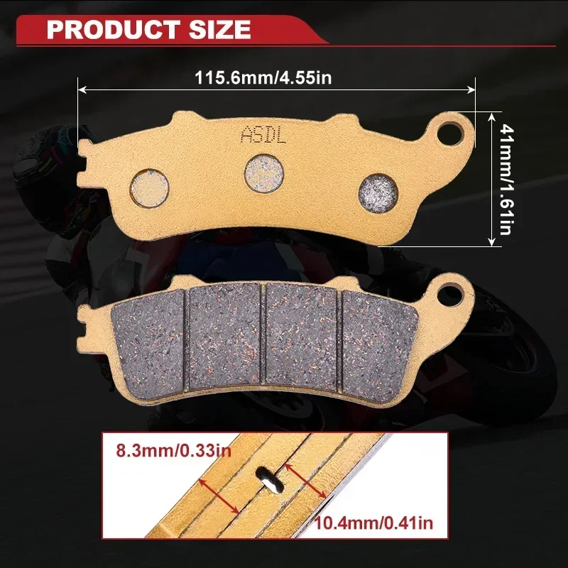 2pc/4pc/6pc Motorcycle Parts Front Rear Brake Pads Disc for Honda NT650 NT650V Deauville NT 650 02-05 CB1100 Hornet 1999 CB 1100