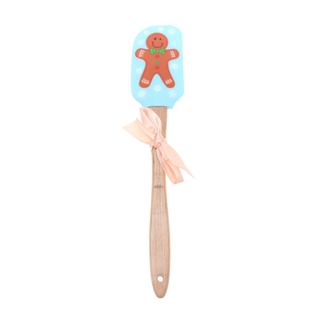 

Silicone Spatula Gingerbread Man Cake Scraper Pastry Tool Wooden H Heat Resistant Kitchen Baking Gifts Christmas