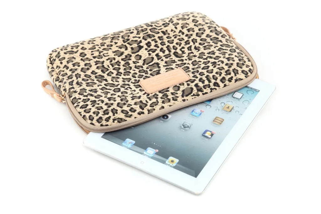 حقيبة كمبيوتر محمول كلاسيكية عصرية بطباعة الفهد iPad/11/13/14 بوصة 15.6 بوصة حقيبة كمبيوتر للرجال والنساء #6