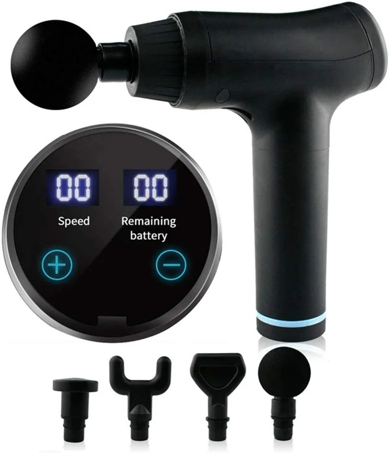 

Перезаряжаемый беспроводной электрический ручной массажер для тела, глубокая мышечная ткань, вибрационный массажный пистолет для фасции