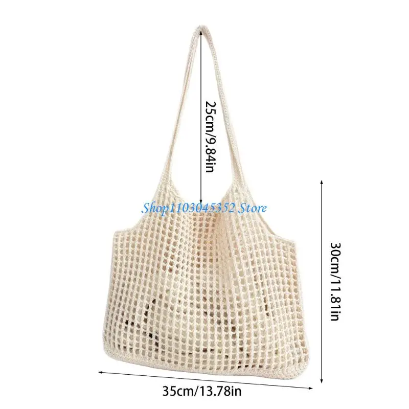 حقيبة كتف عصرية ذات سعة كبيرة وحقيبة يد نسائية مجوفة لتخزين عطلات الشاطئ والعطلات #6