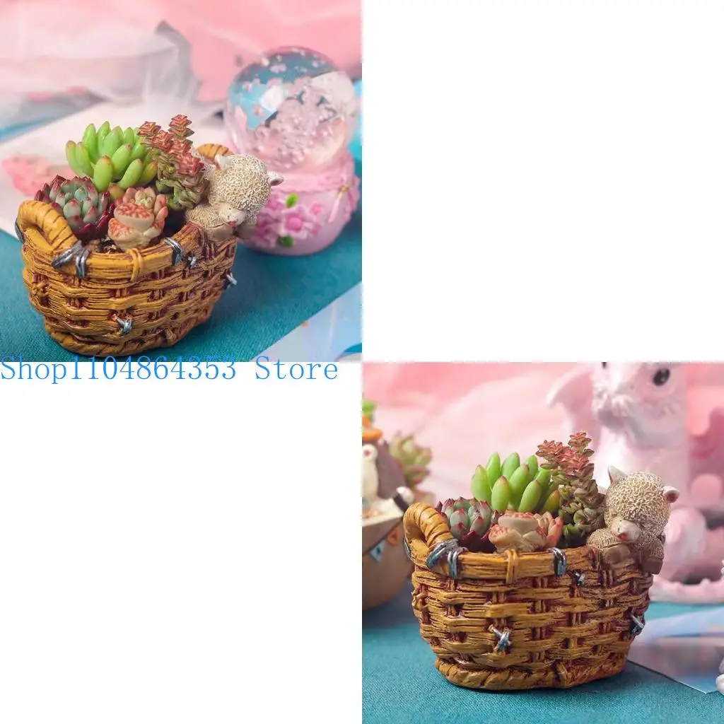 

652F Универсальный силиконовый плесень цветочные горшки плесени цементный орнамент