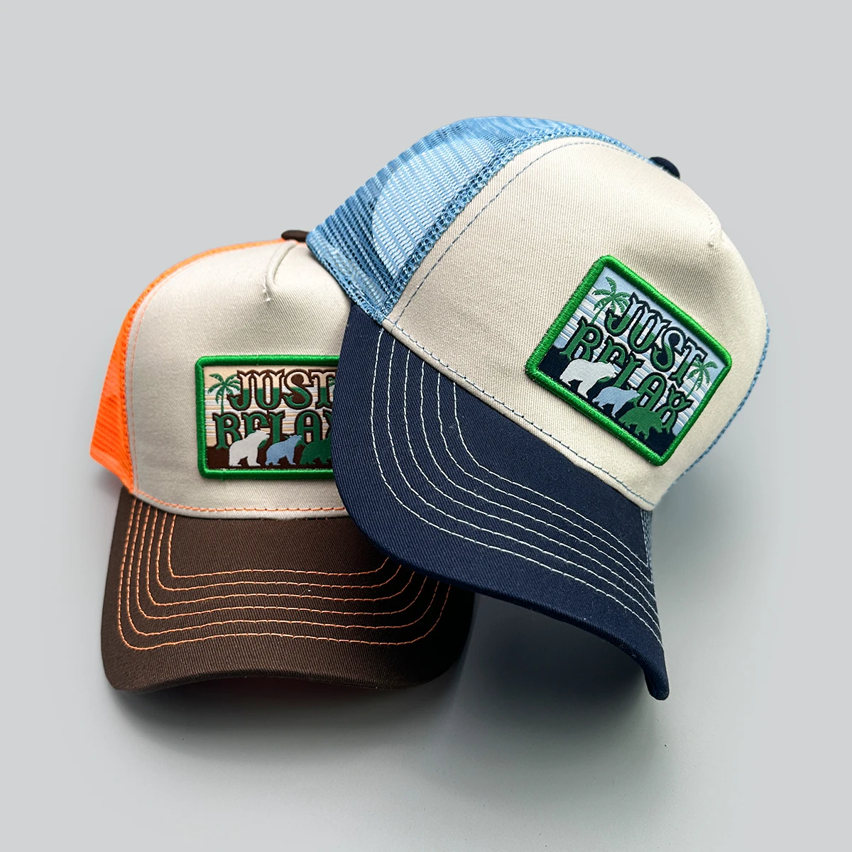 Hip Hop PATCH Letter Embroidery Baseball Hats New Unisex Sunshade ins Breathable Color Block Fashion Mesh Versatile Trucker Caps