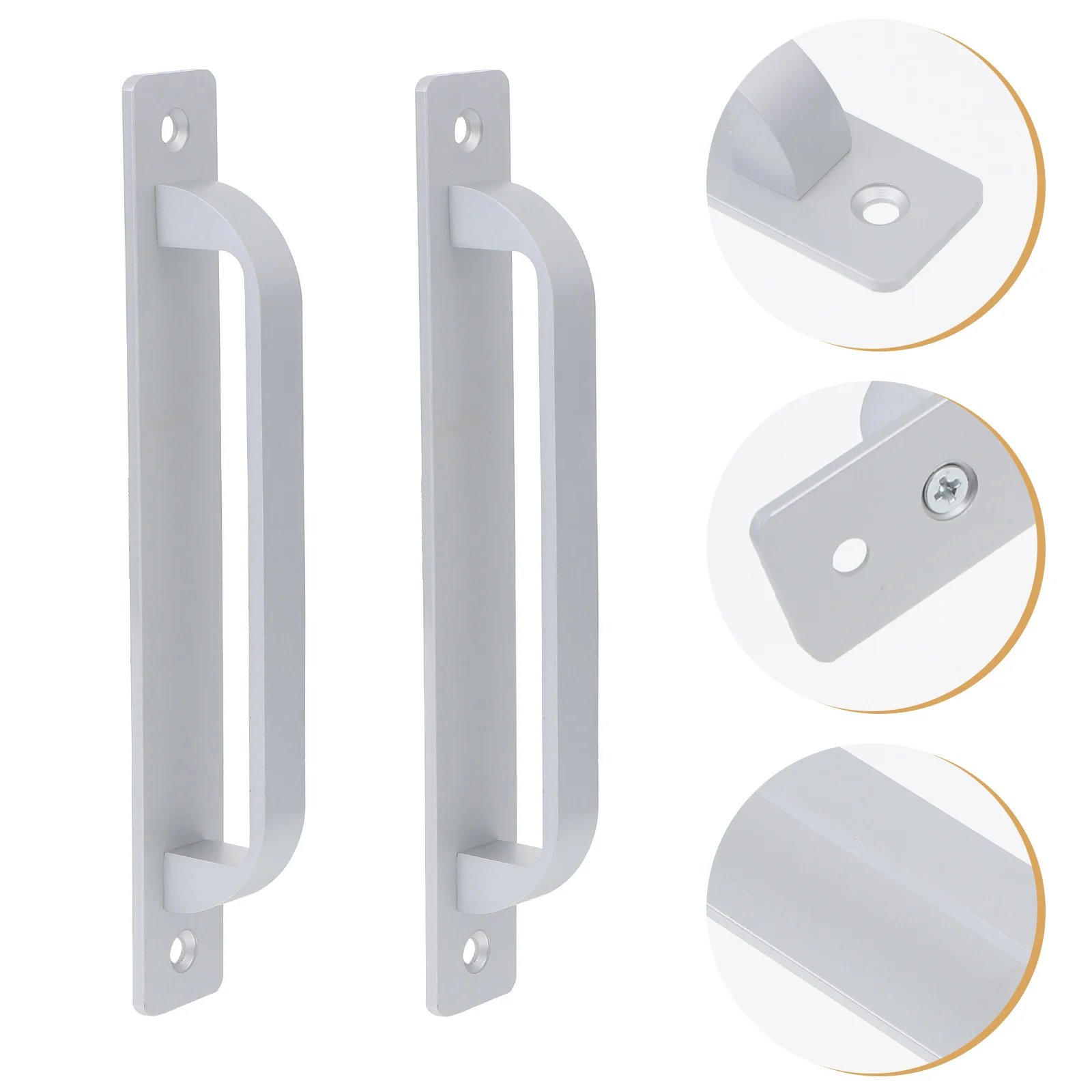 

2Pcs Aluminum Door H les Brushed Barn Wardrobe Pull Kitchen Wardrobe H les Cabinet Drawer Hardware Sturdy No Burrs