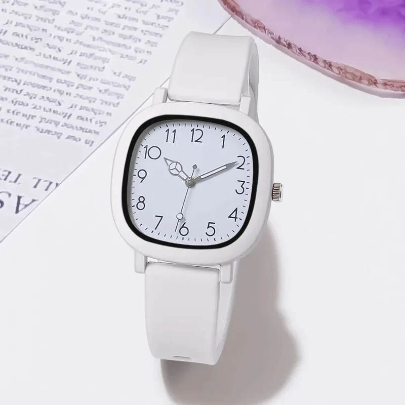 2024 Fashion Women Silicone Quartz Wristwatches for Women Clock Christmas Gift Valentine's Day Ladies Watches