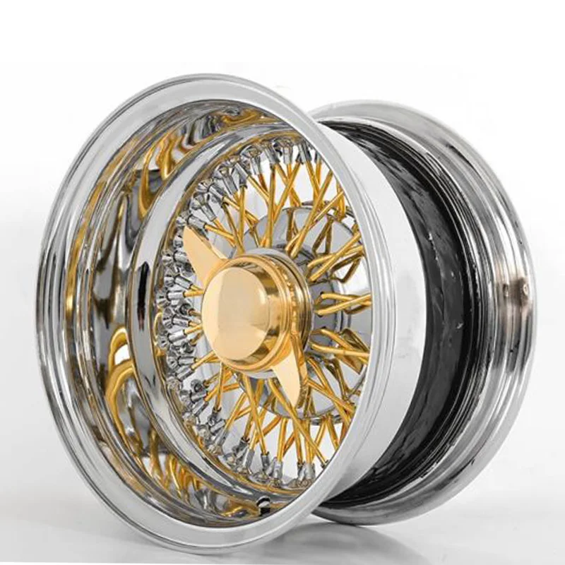 13 14 15 16 17 18 20 5*114.3 5*120 5*127 4*100 4*114.3 RUOTE DI FILI STANDARD 72 SPOKE CROSS LACE Cerchi CROMATI