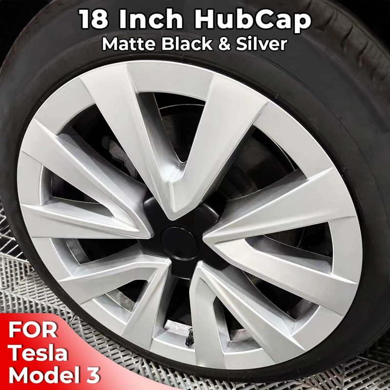 4PCS HubCap 18 Inch Performance Wheel Caps Automobile Replacemen Hub Cap Full Rim Cover Accessories for Tesla Model 3 2021-2024