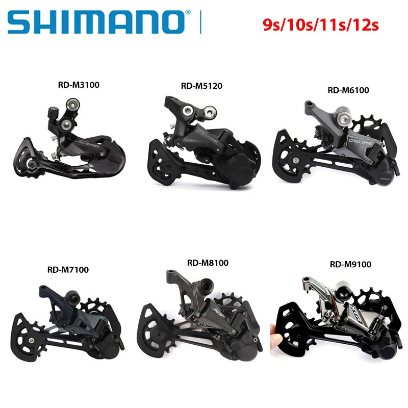 SHIMANO DEORE SLX XT XTR M3100 M4120 M5120 M6100 M7100 M8100 M9100 Rear Derailleurs 9S 10S 11S 12S MTB Derailleurs Mountain Bike