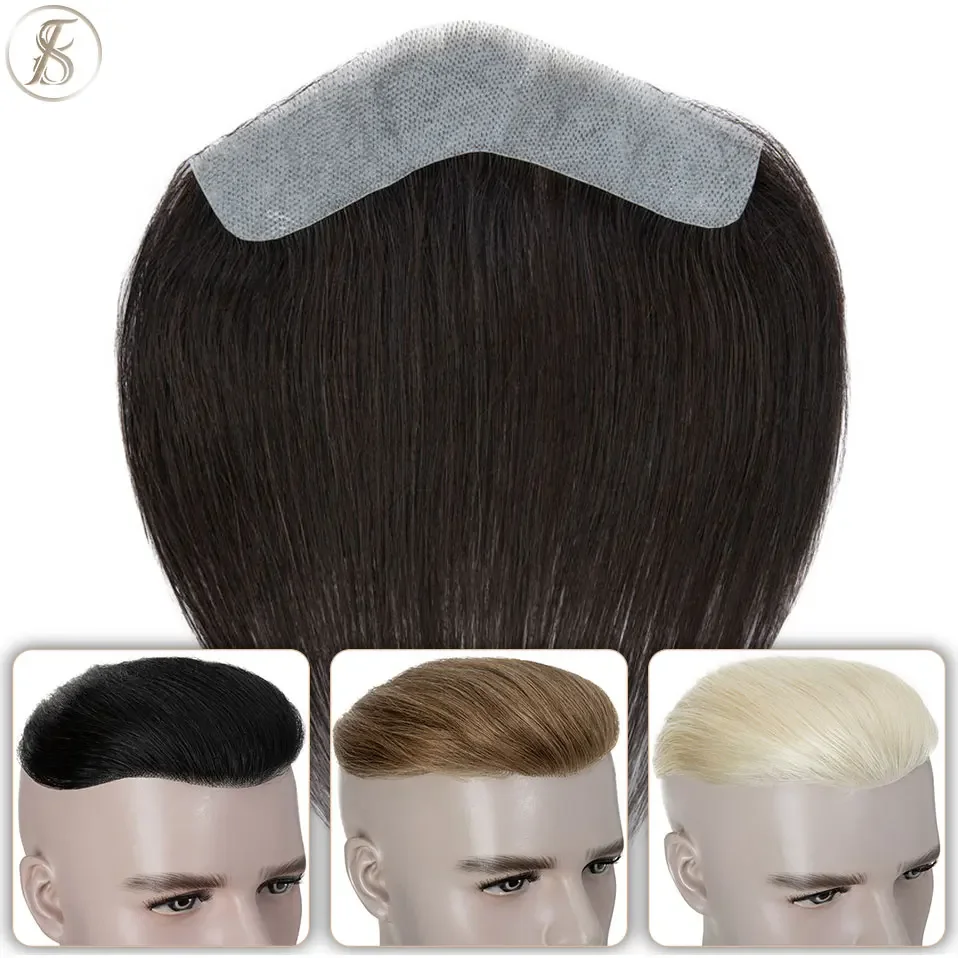 

TESS V Фронтальный парик для мужчин Парики 4x18 см Тонкая кожа PU V Петля Человеческие волосы Мужские парики Фронтальные парики Светлый цвет Лоб Линия волос