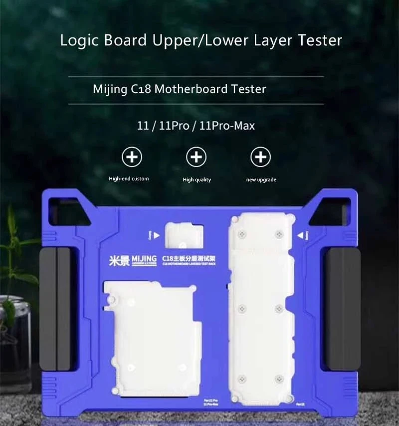 

MiJing C18 For iPhone iP 11 11 PRO MAX Motherboard Function Testing Fixture Logic Board Upper/Lower Middle Frame Tester