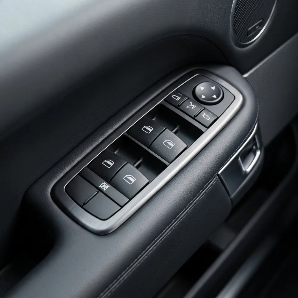 Auto Door Switch Front Power Window Switch 3-Pin Connector Design Black Finish Switch Front Left Or Right Position