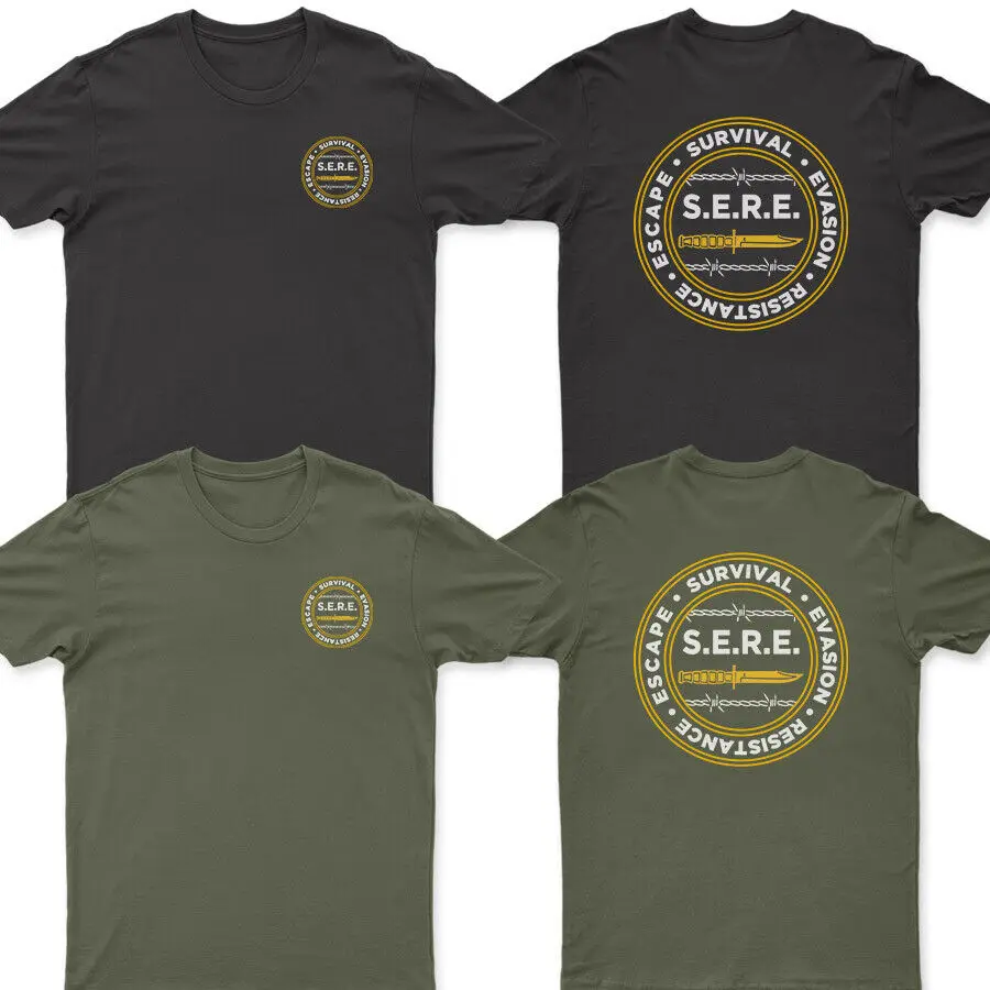 SERE Survival Evasion Resistance Escape Army Naval  Special Ops Men T-Shirt Short Sleeve Casual Cotton O-Neck Summer Shirt