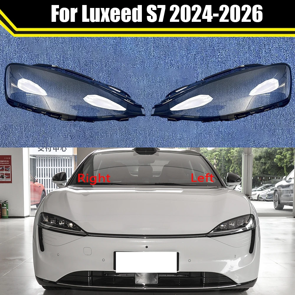 

Car Front Headlamp Clear Lamp Transparent Lampshade Shell Headlight Cover For Luxeed S7 2024 2025 2026 Auto Light Housing Case