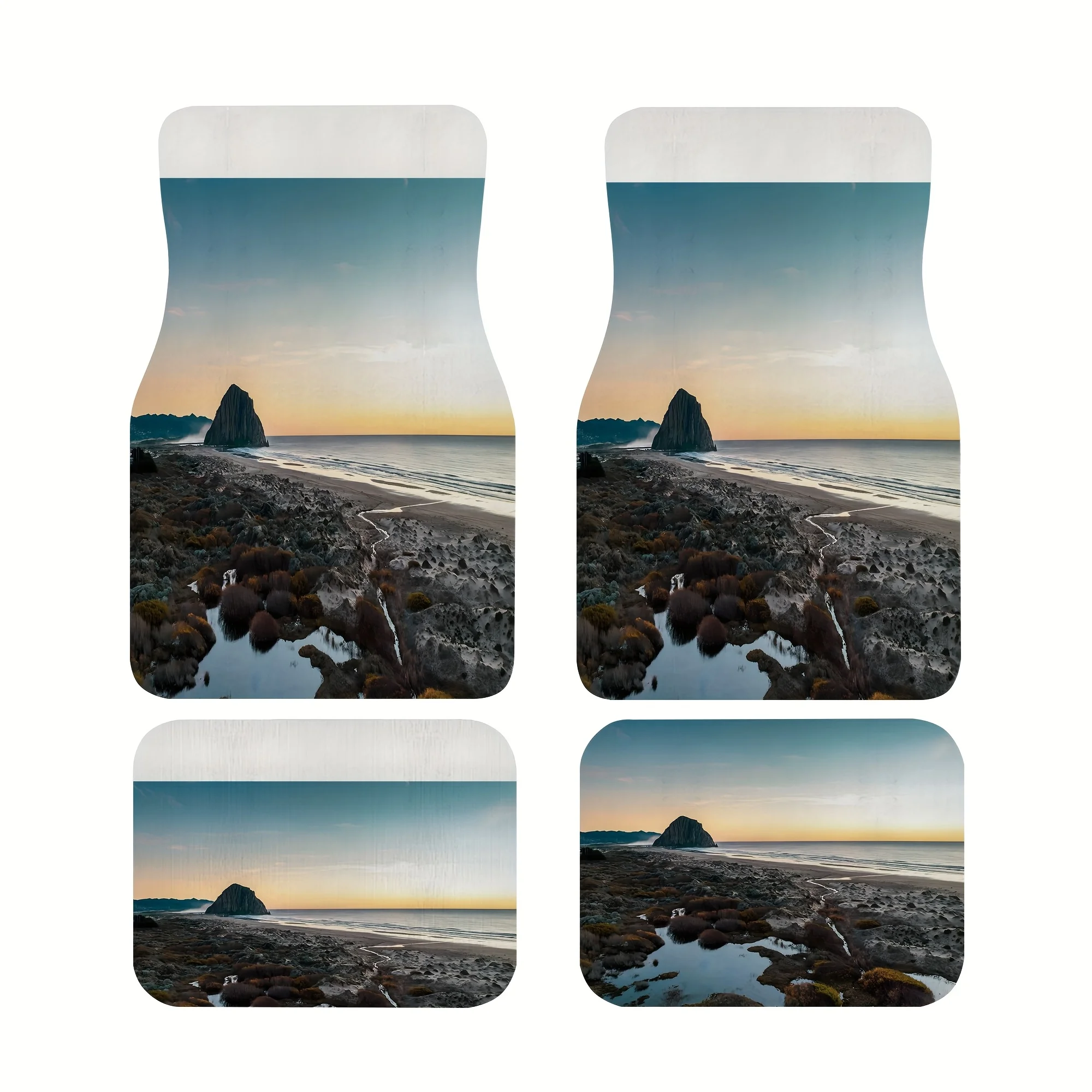 

Dreamy And Unique Forest Animal Adventure, High-Definition Beautiful Landscape Animal Print Car Floor Mats 4/5pcs Set, All-Weath