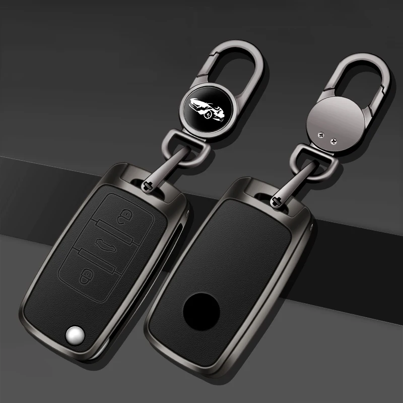 

Zinc Alloy+Leather Car Key Case Fob For VW Volkswagen Polo Golf Passat Beetle Caddy Tiguan Skoda Octavia Kodiaq Seat Leon Altea