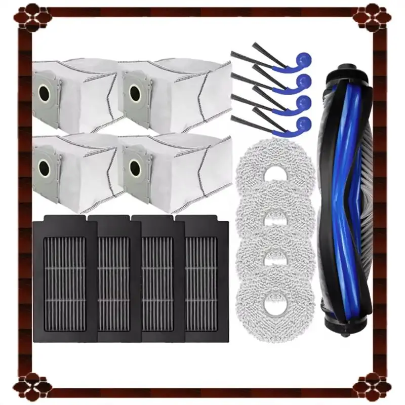 تسليم 24 ساعة لـ Ecovacs Deebot T30C Omni / T30C Pro Omni قطع غيار المكنسة الكهربائية فرشاة مكنسة كهربائية تصفية كيس لجميع الغبار ممسحة القماش