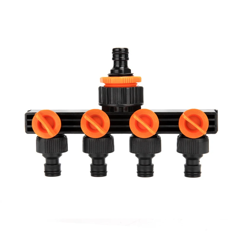 1/2inch Nipple Quick Connect Splitter Plastic with valve Nipple Garden Water Spout Accessories  Garden Lawn Irrigation Connector