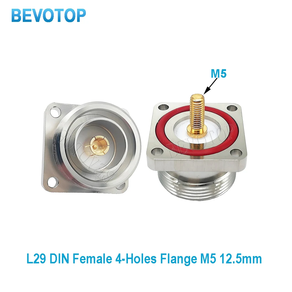 10pcs-lot-l29-7-16-din-female-with-4-hole-flange-panel-mount-solder-cup-m5-28mm-lengther-125mm-plug-connector-calbe-rf-adapter