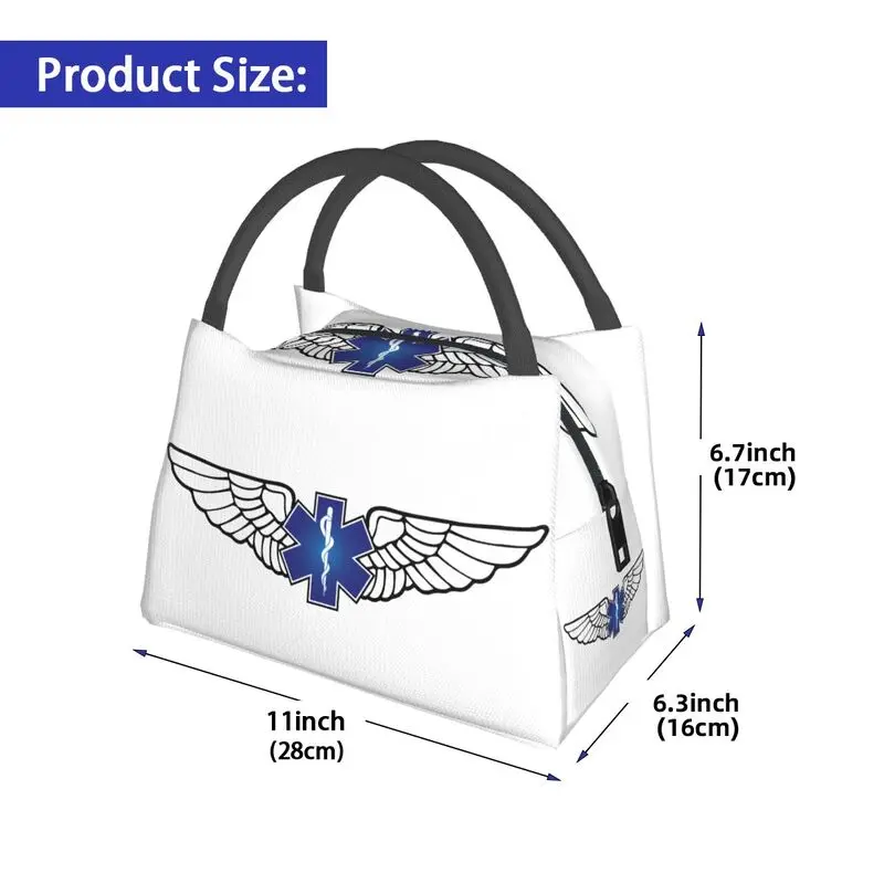 Emt نجمة الحياة أجنحة الطيران معزول حقيبة حمل الغداء المرأة المسعف الطبية قابلة لإعادة الاستخدام الحرارية برودة بينتو صندوق مكتب المستشفى