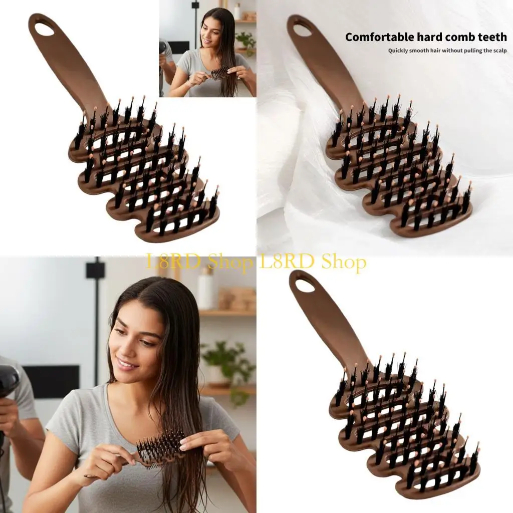 

L8RD Ventilation Hair Styling Brush Tangles Resistant Design Plastic Comb Travel Ready
