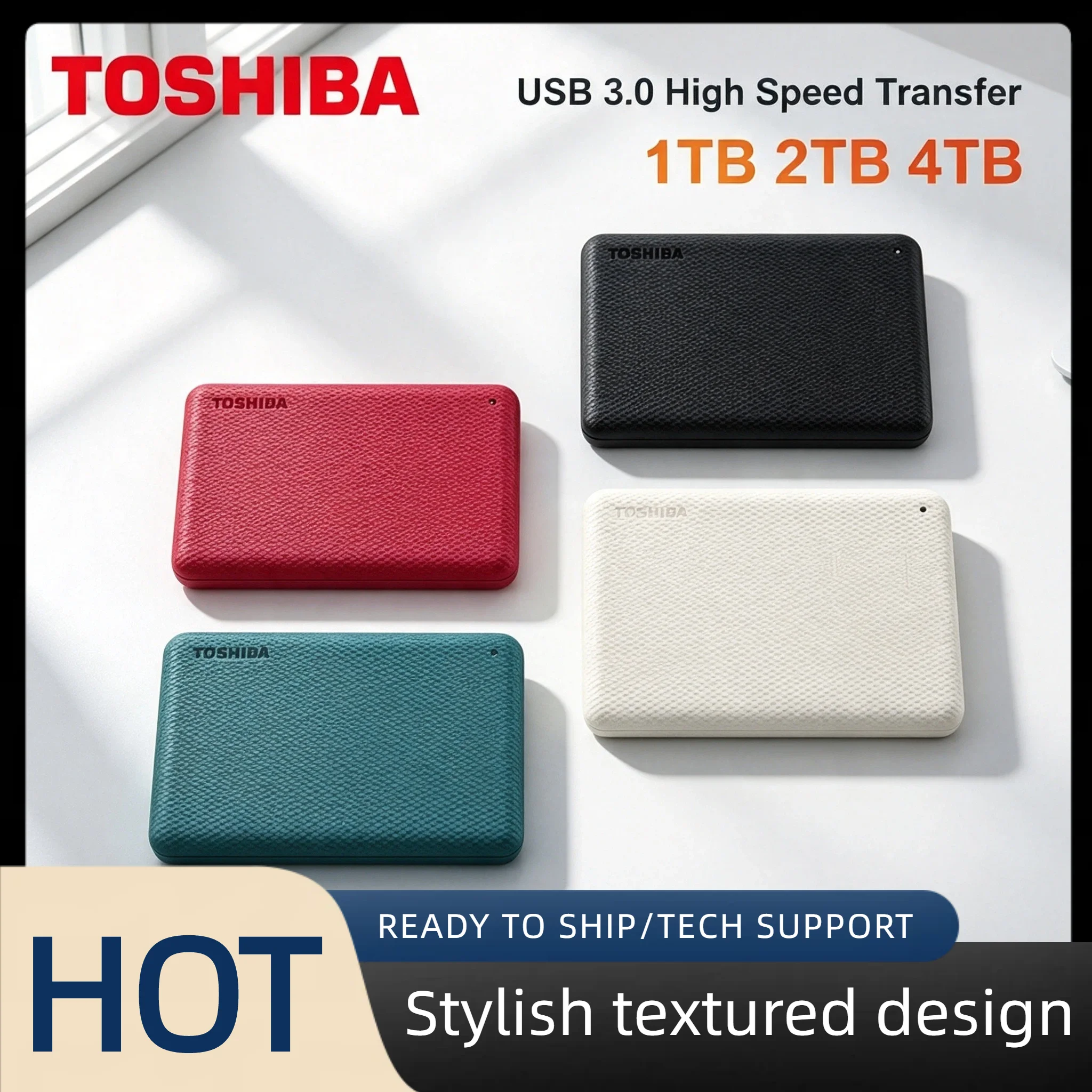 Toshiba Canvio Advanced V10 4TB 2TB 1TB External Hard Drive USB 3 0 2 5 Inch Portable for Laptop MacBook Chromebook Data Fast