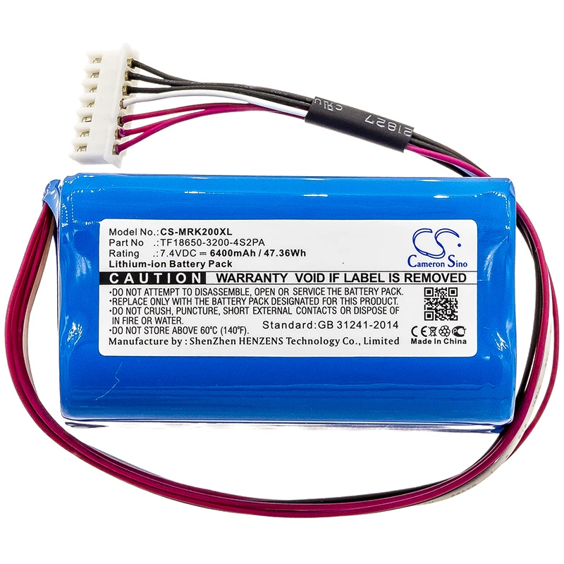 CS Replacement Battery for Marshall Kilburn II,Kilburn II V2,Kilburn III PN:TF18650-3200-4S2PA,C196A1,7252- 6400mAh / 47.36Wh
