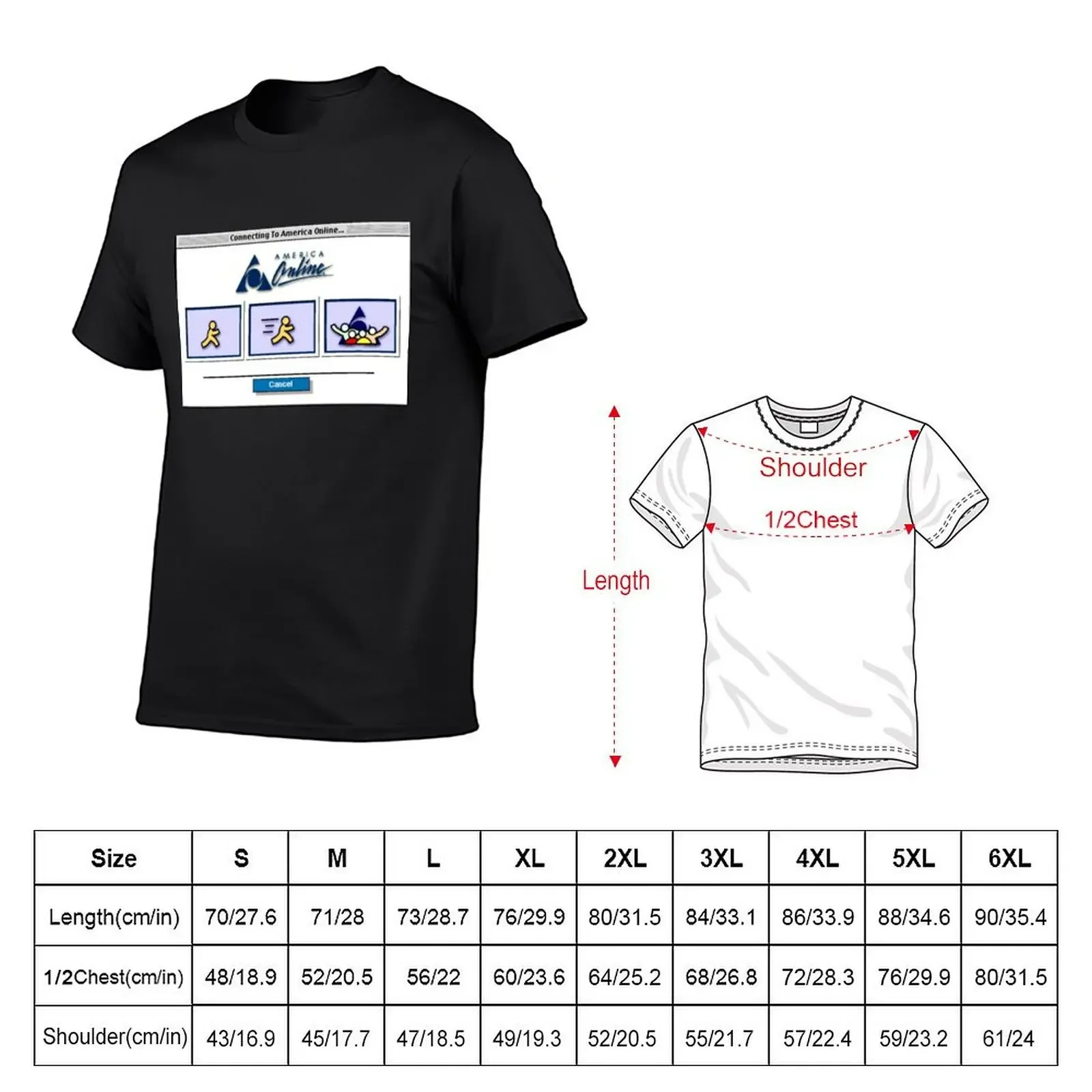 Connecting to AOL T-Shirt summer clothes shirts graphic aesthetic clothes plus sizes t shirts men