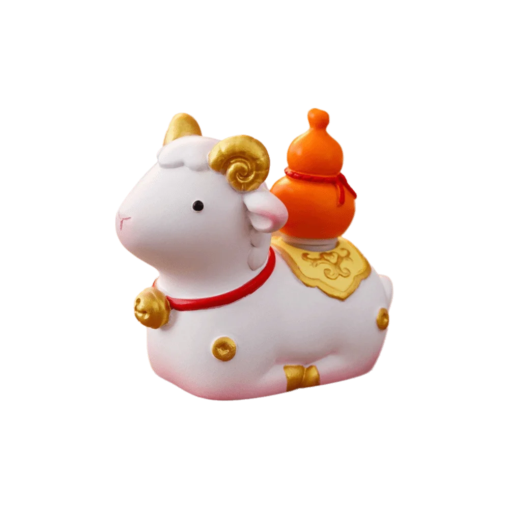 Annual Meeting Cute Creative Desktop Figurine Lovely Creative Desk Ornament Year of the Sheep Handheld Table Decor Tabletop