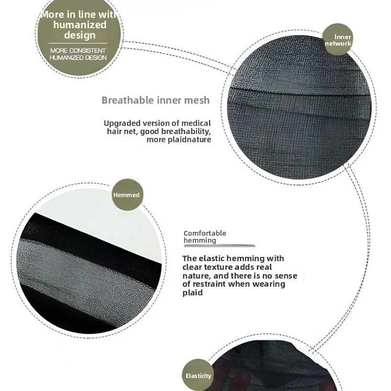 Touca de peruca de meia nua de malha de nylon ventilada 12 peças tampas de peruca de meia tampas de malha elástica para fazer perucas tamanho livre